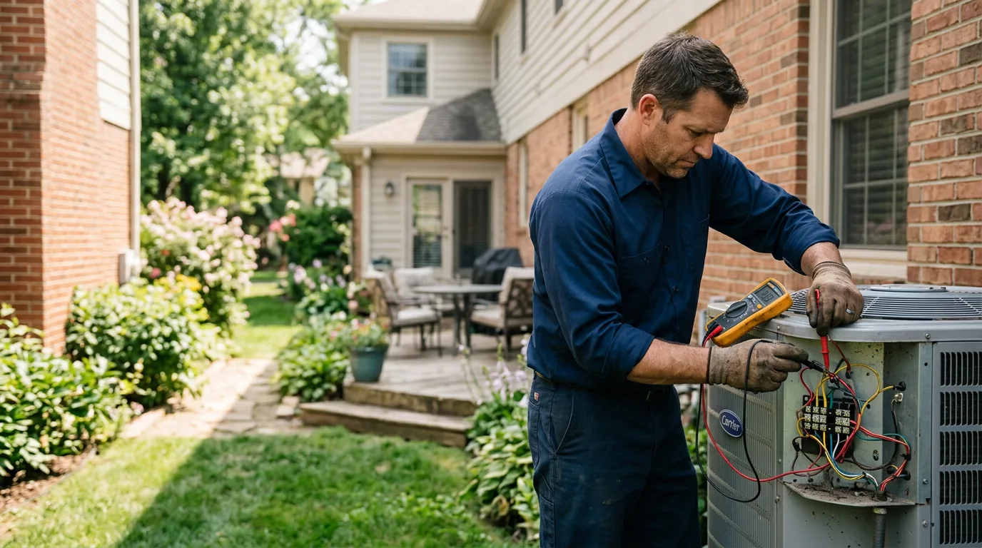 HVAC technician working near Halstead, KS